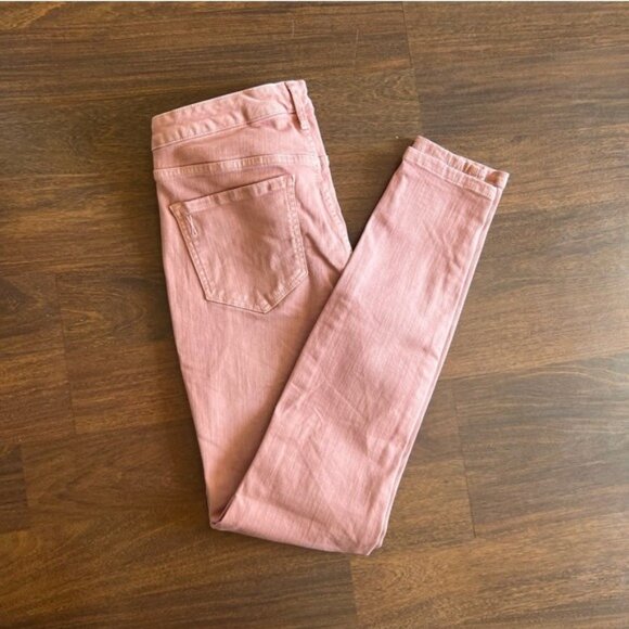 Vintage America Denim - Vintage America Blues Jeans Size 10 Coral Peach Skinny Stretch Denim Pants